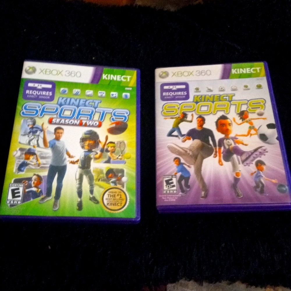Lot 41  kinect Sports and Sports Season 2 XBox 360 games